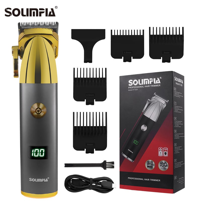 SOLIMPIA Ηλεκτρική μηχανή κοπής μαλλιών, κινητήρας με πινέλα, λεπίδα από ανοξείδωτο ατσάλι, ενσωματωμένη μπαταρία 1000-1200 mAh, αυτονομία 1-3 ώρες, θόρυβος 36-45 dB