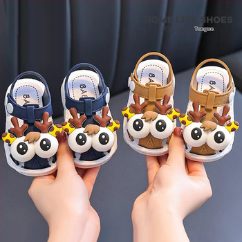 Παιδικές σάνδαλες για κορίτσια με καρτούν μοτίβο, καλοκαιρινές, αντιολισθητικές με κούμπωμα, PVC άνω μέρος και σόλα, για ηλικίες 1–6 ετών