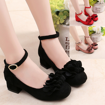 Mary Jane cipő, Hepburn-stílus, vastag sarok, kerek orr, Velcro-zárás