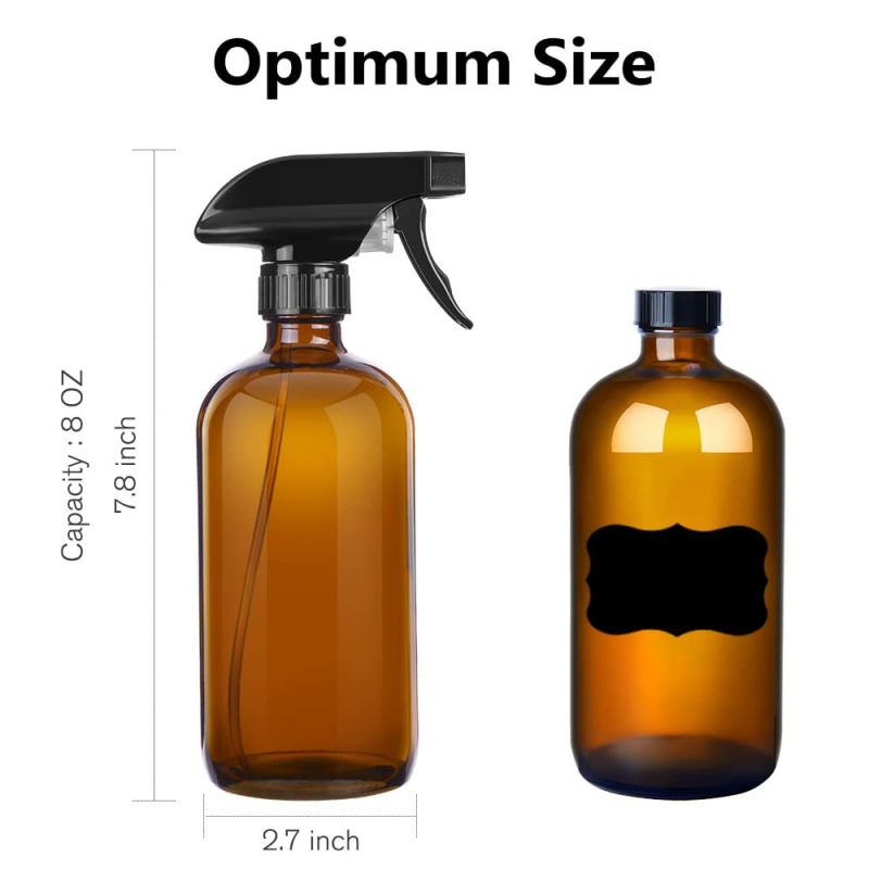 Γυάλινο μπουκάλι ψεκασμού απολυμαντικού, δυνατότητα εκτύπωσης λογότυπου, ιδιωτική ετικέτα Beautiful Bottle, υλικό: γυαλί