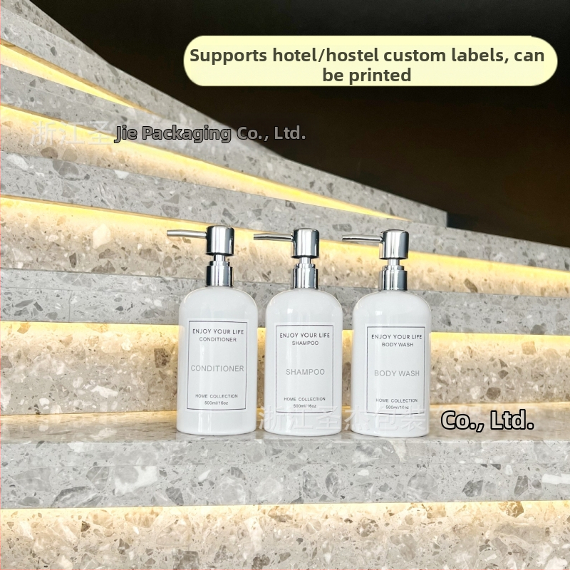 Dozorna boca za šampon i gel za tuširanje, boca od blow-mould plastike, s pritisknim poklopcem, Shengjie packaging