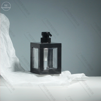 PET bočica za šampon, četvrtastog oblika, pumpa, injekcijsko oblikovanje, sitotisk završna obrada.