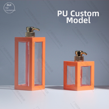 PET bočica za šampon, četvrtastog oblika, pumpa, injekcijsko oblikovanje, sitotisk završna obrada.