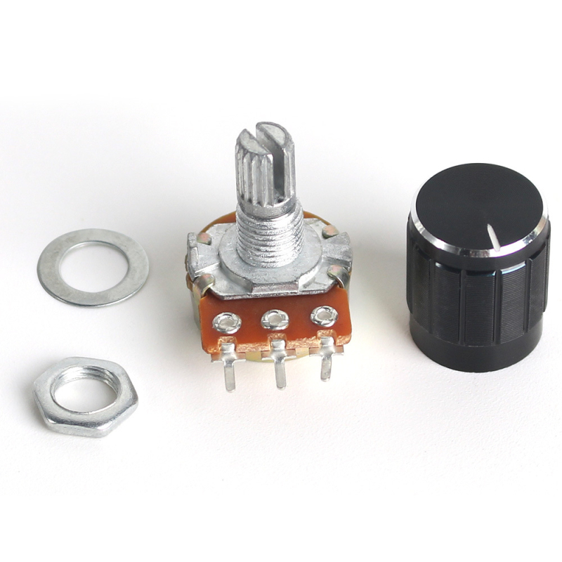 WH148 linearni potenciometar set, 5-set, aluminijske kapice za gumb, 3-pin