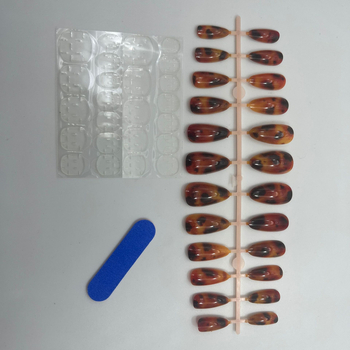 Αυτοκόλλητα νυχιών για επικόλληση - βιντάζ στιλ, λεοπάρ σχέδιο, για γυναίκες, φορέσιμα, εγχώρια μάρκα