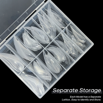 Μοντέλο επεκτάσεων νυχιών με κρυστάλλινο σχεδιασμό, σετ 120 τεμάχια, μάρκα mybormula, διαφανές και φορητό