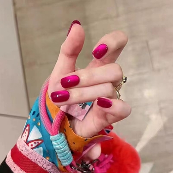 Χειροποίητο σετ μανικιούρ με γυάλινες χάντρες Dragon Fruit και Cat`s Eye εφέ, Cat`s Eye στιλ, μοτίβο 1327355784, για γυναίκες