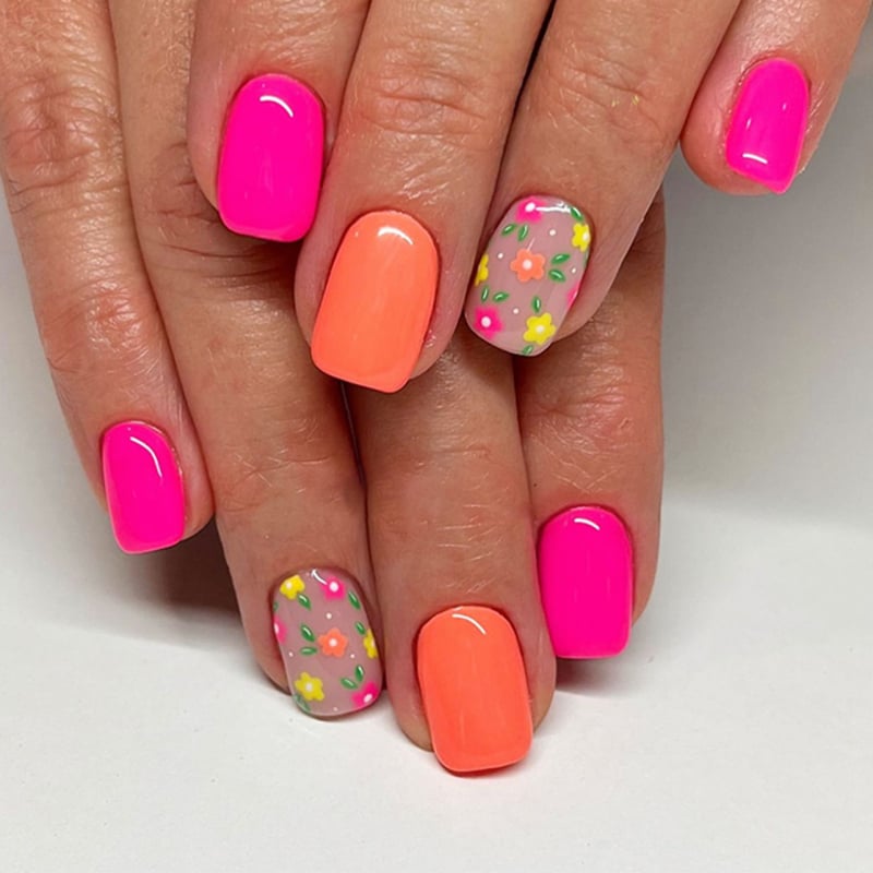 Virágos mintázatú műkörmök, eltávolíthatóak, nők számára — Leyi márka, Zhejiang eredetű