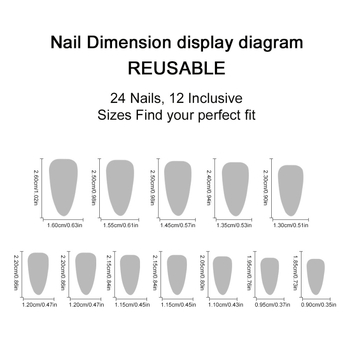 Αμυγδαλόσχημα αυτοκόλλητα νυχιών, γαλλικό στυλ με μαργαριτάρι και φιόγκο, για γυναίκες