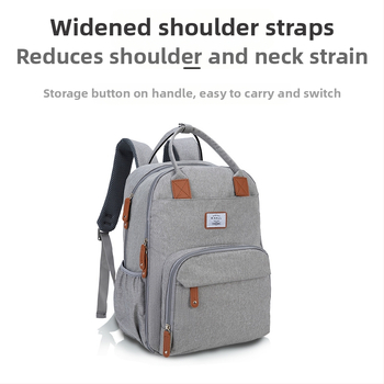 Σακίδιο–τσάντα για πάνες για μαμάδες – ελαφρύ, με μεγάλο χώρο, πολυεστερικό, μητρική και βρεφική τσάντα, πολυλειτουργική αποθήκευση, Άνοιξη 2024