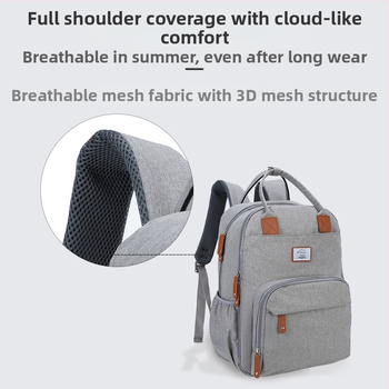 Σακίδιο–τσάντα για πάνες για μαμάδες – ελαφρύ, με μεγάλο χώρο, πολυεστερικό, μητρική και βρεφική τσάντα, πολυλειτουργική αποθήκευση, Άνοιξη 2024