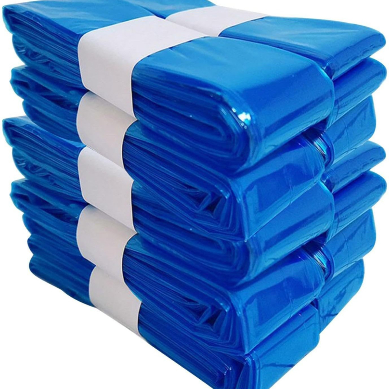 DEHE Заместителни торбички за кошче за пелени и котешка тоалетна | PE материал, биоразградими, еднократни, с плосък отвор, удебелени | 420 бр