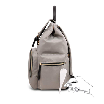 Σακίδιο μαμάς για μωρά με μεγάλη χωρητικότητα 20–35L, Oxford ύφασμα, στυλ Leisure, διπλοί ιμάντες, άνοιγμα με φερμουάρ, εσωτερική τσέπη με φερμουάρ