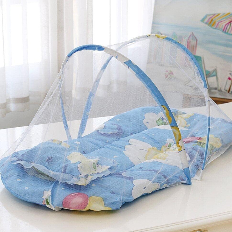 Saliekamā bērnu mušas tīkla, pārnēsājams gultas pārsegs, ar vienu atveri, plastmasas konstrukcija, aizsardzība pret kukaiņiem, piemērots 0–1 gadu vecumam