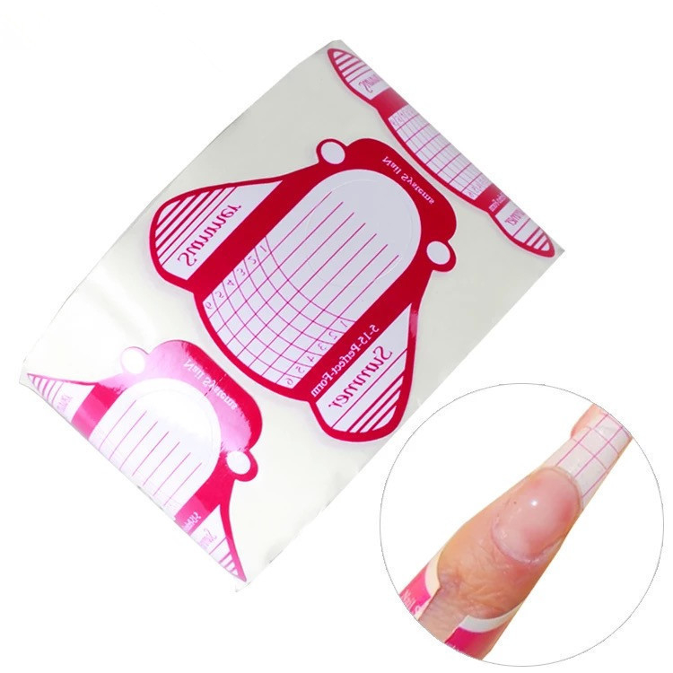 Körömpapírtartó – széles repülőgép alakú ujj-támasz, géllakk és akril körmökhez, 500 db