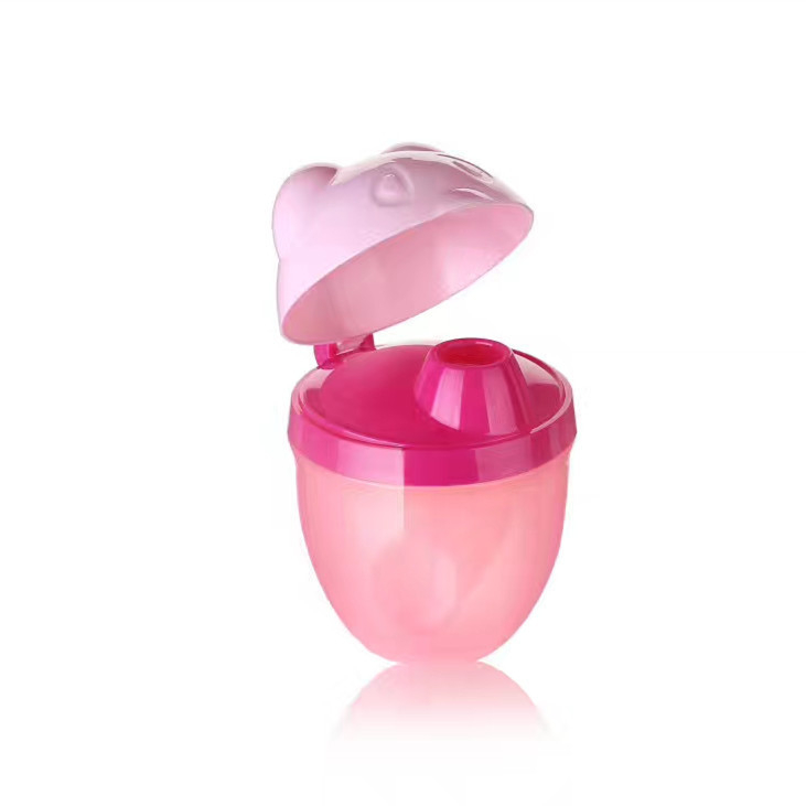 Cutie pentru lapte praf pentru bebeluți cu trei compartimente, portabilă, etanșă, pentru lapte praf și terci de orez, potrivită de la naștere până la 3 ani