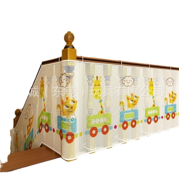 Erkély- és lépcsőbiztonsági háló karikatúra dizájnnal, textil anyag, licencelhető magánmárka