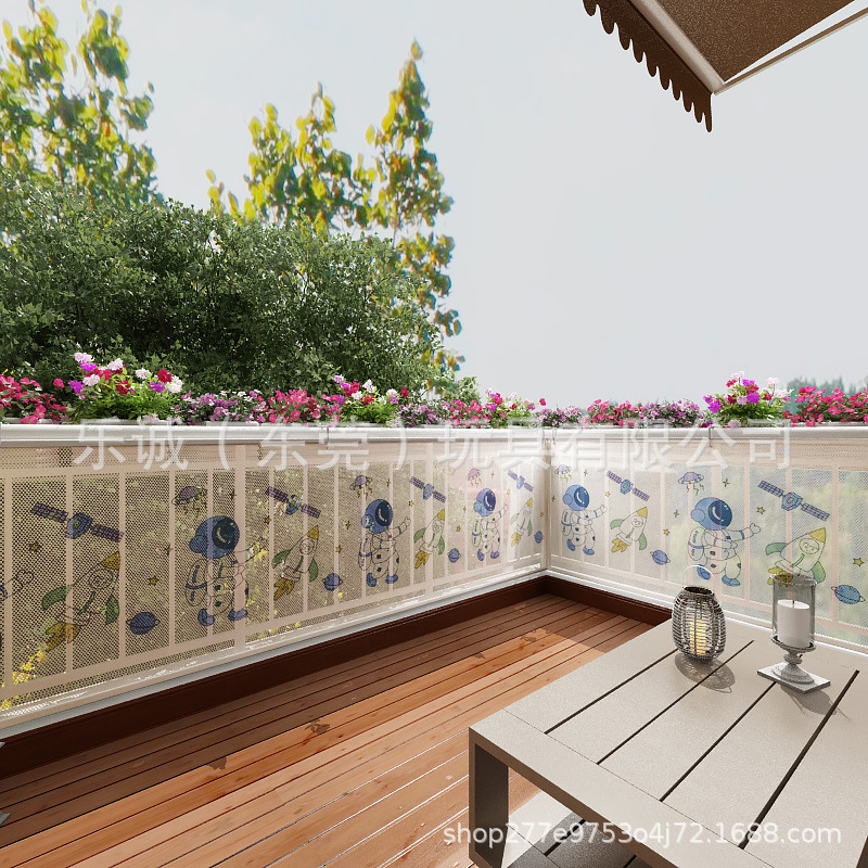 Plasă de siguranță pentru balcon și scări, design desen animat, material textil, etichetă privată licențiată