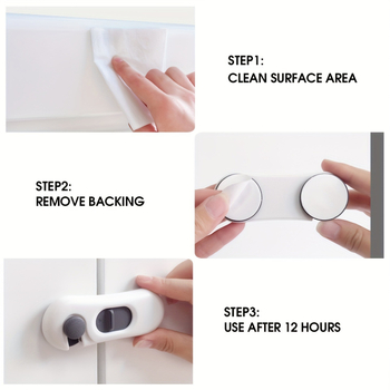 Daugiafunkcinis vaikų saugos užraktas stalčiams ir šaldytuvui; pakuotė 600 vnt.; neimportuotas