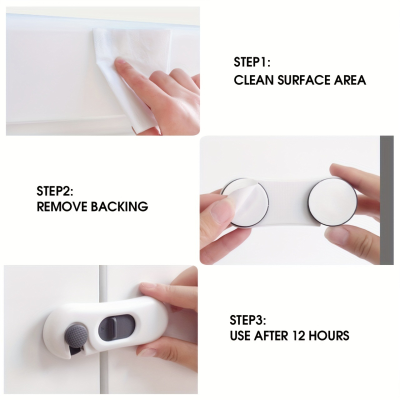 Daugiafunkcinis vaikų saugos užraktas stalčiams ir šaldytuvui; pakuotė 600 vnt.; neimportuotas