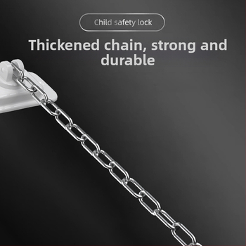 Daugiafunkcinė saugos užrakinimo spyna langams ir durims su grandine, durų stabdys, įrengimas be gręžimo, vaikų saugumas