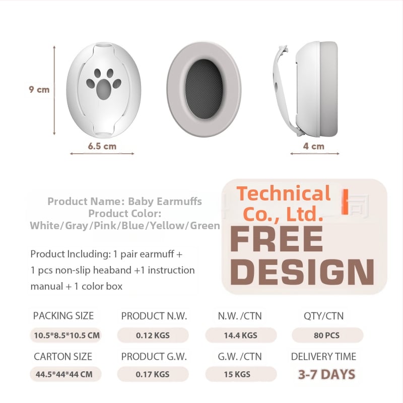 Детски шумопотискащи ушни предпазители, с дизайн за монтиране на глава, ABS корпус, NRR 25 dB, SNR 27 dB