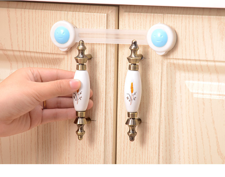 Детски предпазен замък, удължен дизайн, многофункционален за чекмеджета и хладилник, защита против прищипване, за прозорци и врати