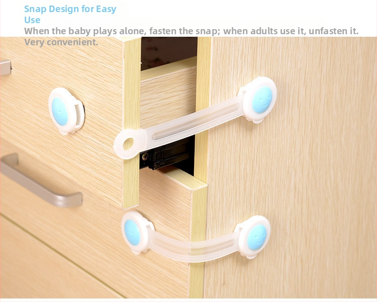 Детски предпазен замък, удължен дизайн, многофункционален за чекмеджета и хладилник, защита против прищипване, за прозорци и врати