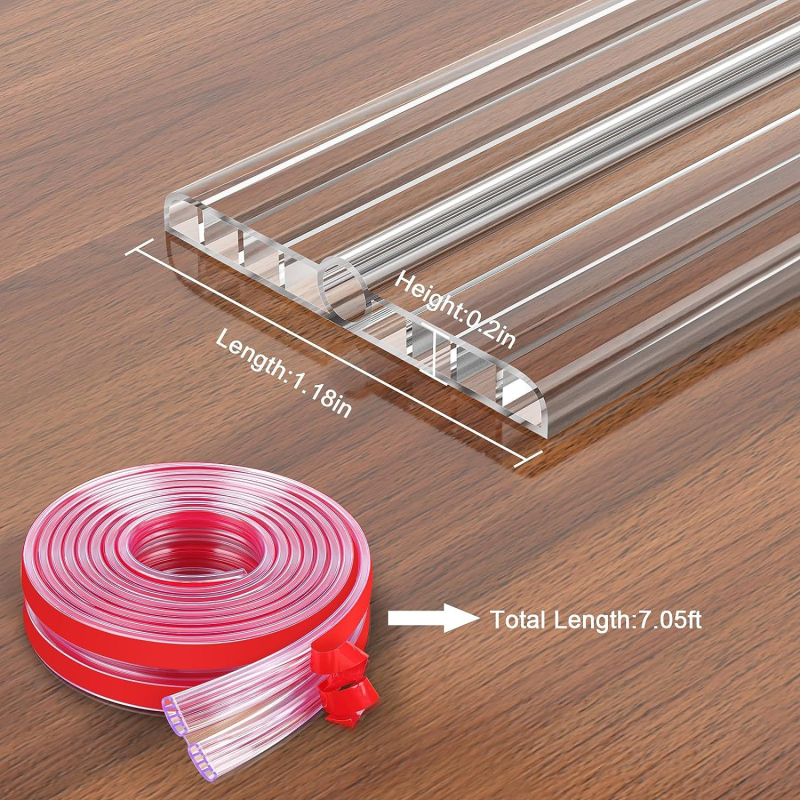 QIT διαφανής προστατευτική ταινία γωνίας για παιδιά, μαλακή προστασία γωνιών τραπεζιού για οικιακή χρήση, 100 σετ