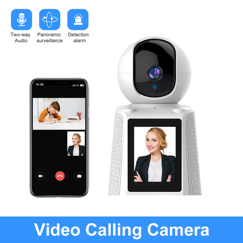 V380 Cameră indoor 1080P WiFi cu apel video printr-un singur buton și acces de la distanță de pe telefon, alimentare 5V, IR Night Vision 25m
