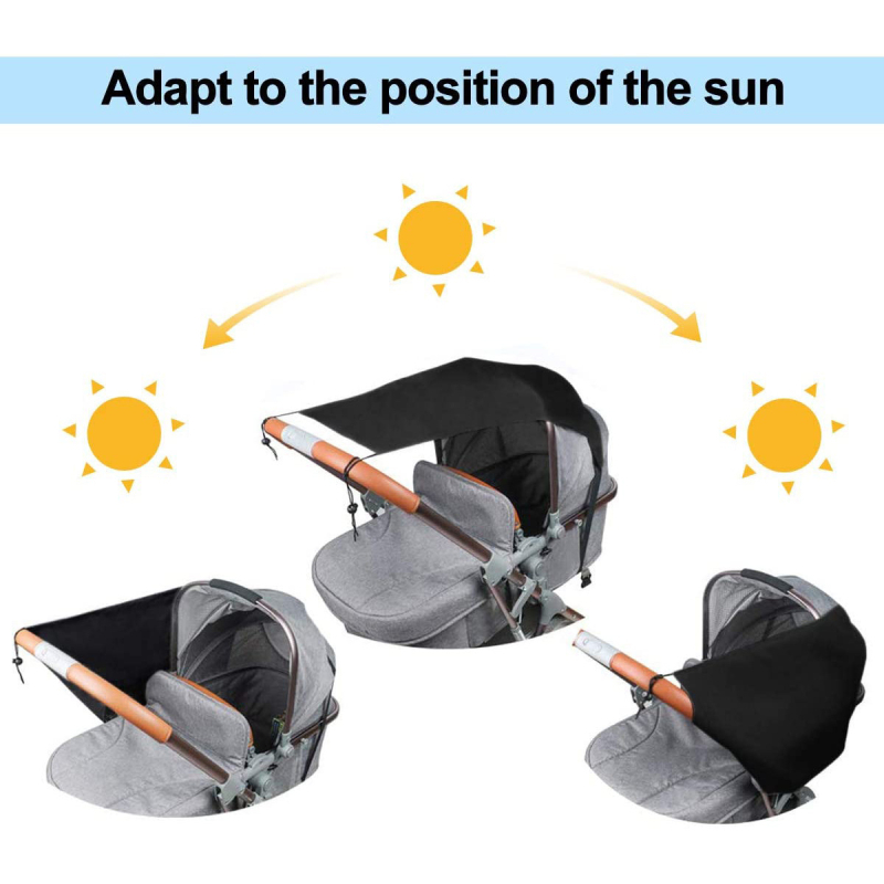 Babakocsi napvédő – univerzális illeszkedés; poliészter; modern minimalist stílus; testreszabható gyártás