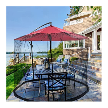 Сгъваем чадър с мрежа против комари за открити пространства — модерен стил; полиестерно платно; рамка от стъкловлакнеста тръба; с една врата; монтаж без инструменти