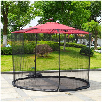 Сгъваем чадър с мрежа против комари за открити пространства — модерен стил; полиестерно платно; рамка от стъкловлакнеста тръба; с една врата; монтаж без инструменти