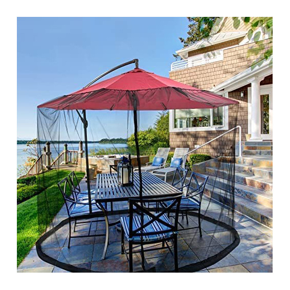 Сгъваем чадър с мрежа против комари за открити пространства — модерен стил; полиестерно платно; рамка от стъкловлакнеста тръба; с една врата; монтаж без инструменти