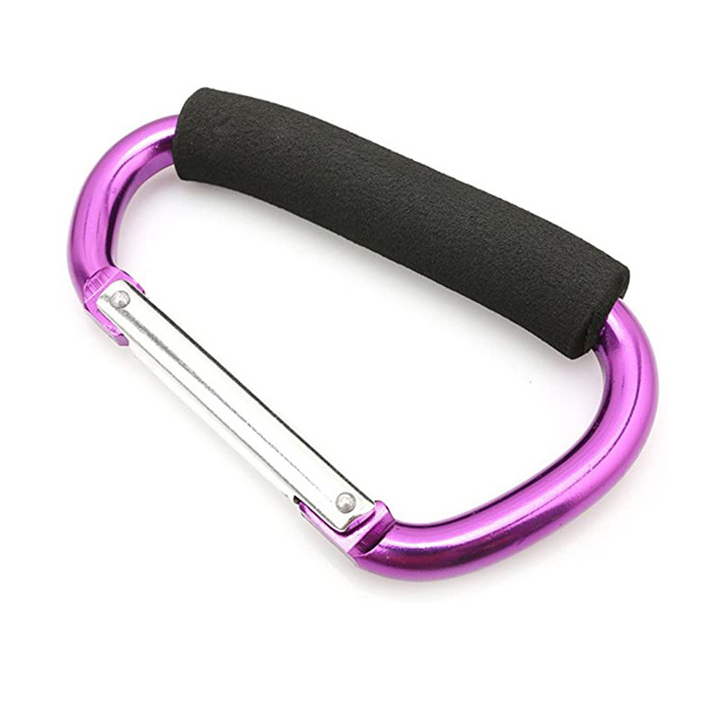 D-тип алуминиев закачалник за чанти към детска количка, 100 кг товароподемност