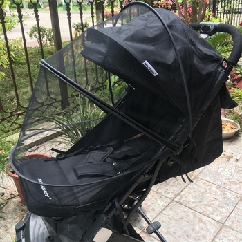 Baba babakocsi szúnyogháló, teljes fedés cipzárral, univerzális illeszkedés nyárra, speciális hálóból készült