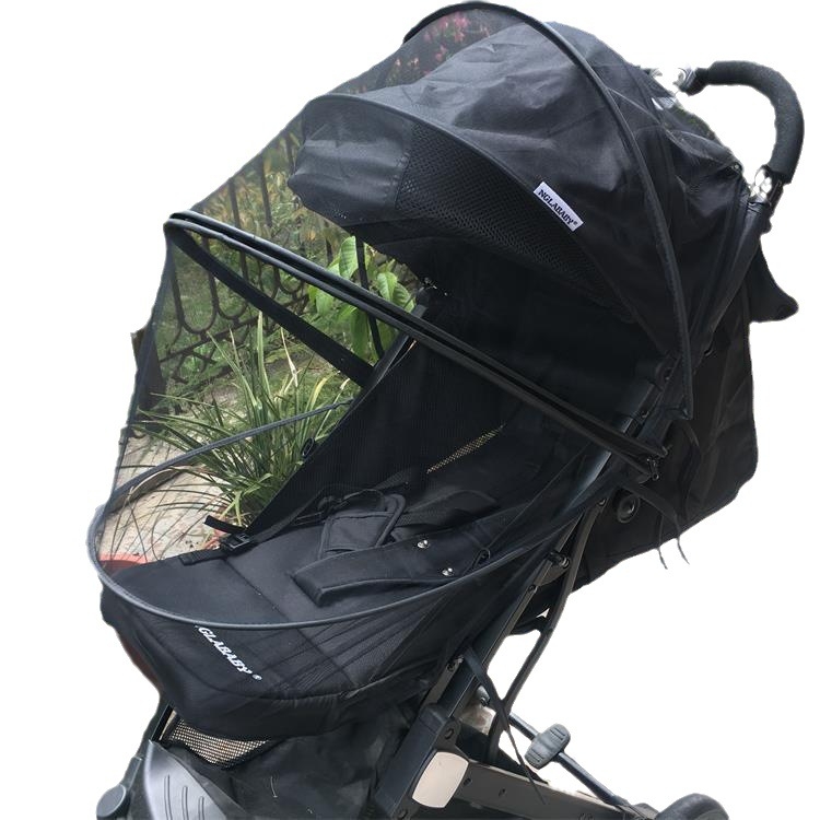 Baba babakocsi szúnyogháló, teljes fedés cipzárral, univerzális illeszkedés nyárra, speciális hálóból készült