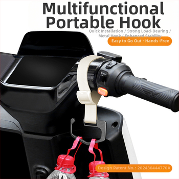 Univerzális első horog elektromos kerékpárokhoz és babakocsikhoz – M ge márkájú Modell 615, sisak és kiegészítők tárolása