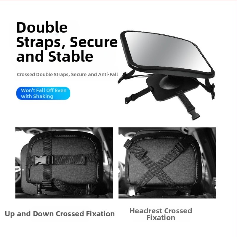 Автомобилно вътрешно задно огледало за бебета, 360° въртене, марка Xiao Island, лицензиран частен етикет