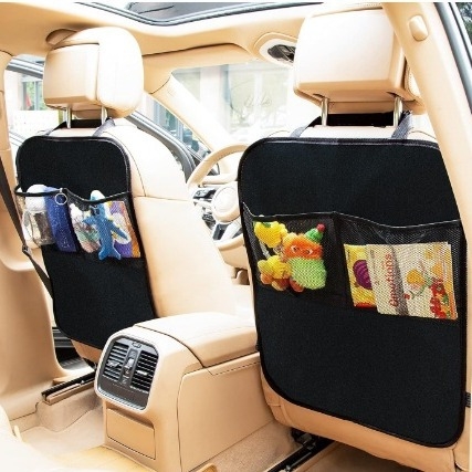 Dinghua Autó Ülés Hátulsó Tároló Táska, 600D Oxford Szövet, Vízálló, Függő Szervező Logó Nyomtatással