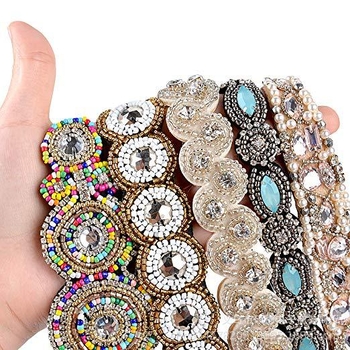 Κορδέλα μαλλιών με μοτίβο φύλλου από γυάλινες χάντρες και χάντρες ρυζιού, γυναικείο στυλ, παραμετροποιήσιμη