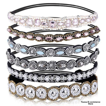 Κορδέλα μαλλιών με μοτίβο φύλλου από γυάλινες χάντρες και χάντρες ρυζιού, γυναικείο στυλ, παραμετροποιήσιμη