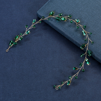 Poetic Ornaments κεφαλοδέτης – κρύσταλλοι, καρό σχέδιο, σχήμα σταγόνας, SY-4251