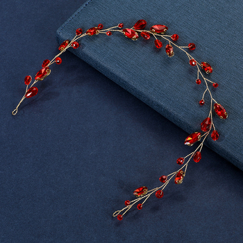 Poetic Ornaments κεφαλοδέτης – κρύσταλλοι, καρό σχέδιο, σχήμα σταγόνας, SY-4251