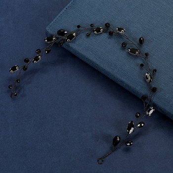 Poetic Ornaments κεφαλοδέτης – κρύσταλλοι, καρό σχέδιο, σχήμα σταγόνας, SY-4251