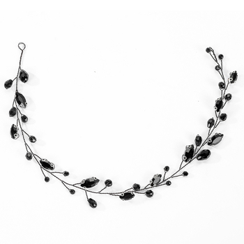 Poetic Ornaments κεφαλοδέτης – κρύσταλλοι, καρό σχέδιο, σχήμα σταγόνας, SY-4251