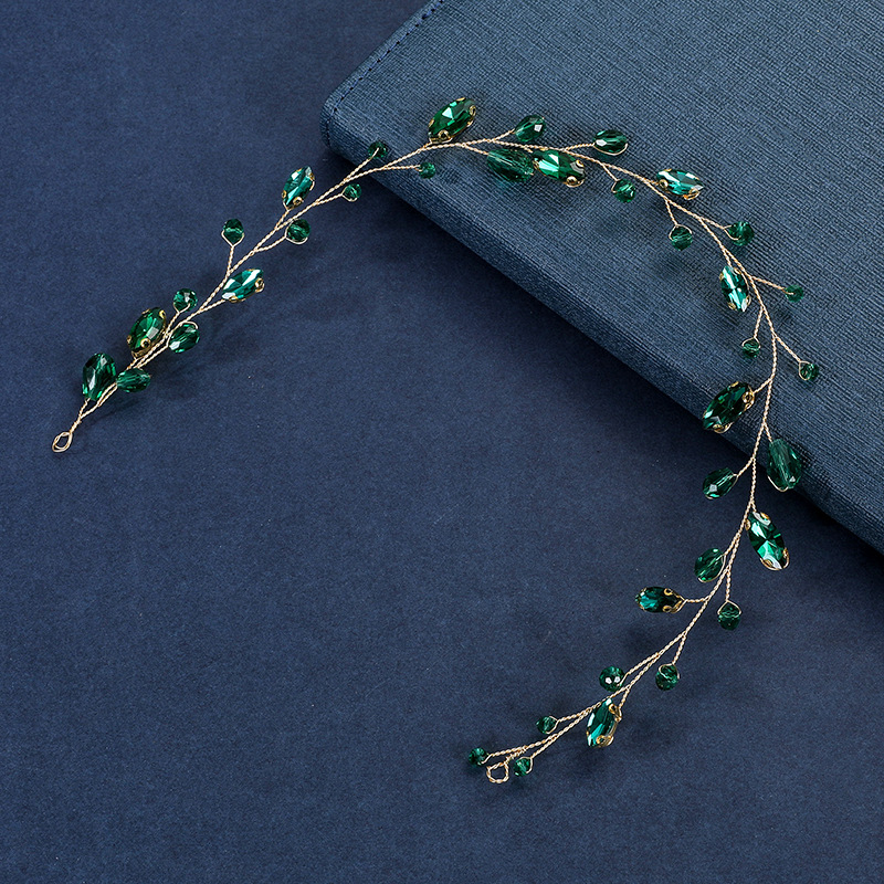 Poetic ornaments traka za kosu – kristali, karirani uzorak, kapljasti oblik, SY-4251
