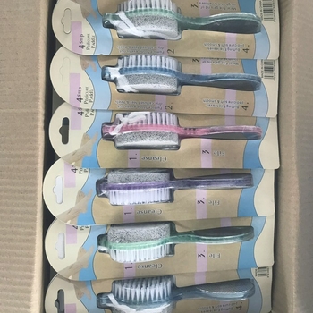 Τετρα-σε-ένα εργαλείο περιποίησης ποδιών με βούρτσα και λίμα – βάση PS, υγρή άμμος, πούμις, ανοξείδωτο αρχείο