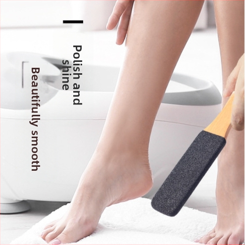 Kāju failu ar silīcija karbīdu mikrodermabrasijai, ozolkoka rokturis, ovāla forma, iepakojumā 600 gab., paredzēts mirušas ādas noņemšanai