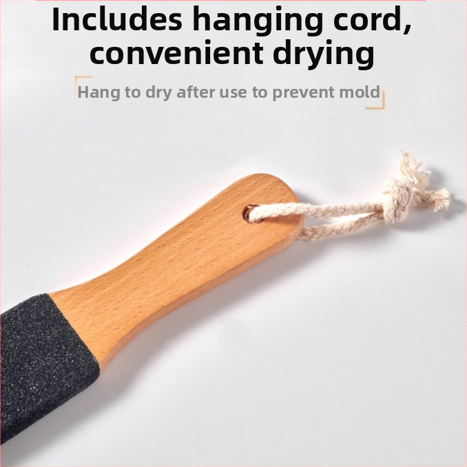 Пила за крака с силициев карбид за микродермабразия, дървена дръжка, овална форма, пакет 600 бр., за премахване на мъртва кожа